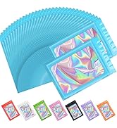 100 Pack Holographic Ziplock Bags,Smell Proof Packaging Bags, Clear Window Resealable Odor Foil P...