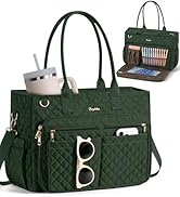 Bagstellar Teacher Bags for Women, 15.6 inch Laptop Work Tote Bag Quilted Nurse Bible Computer Sh...