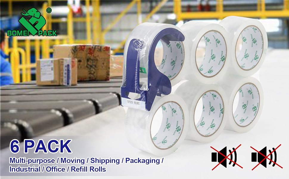 Noiseless Packaging Tape 1.88 Inches x 110 Yards,Industrial