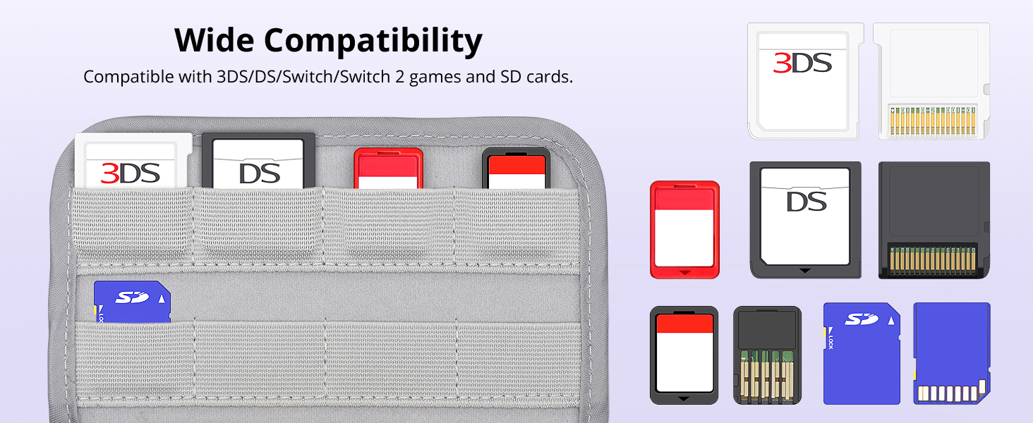sisma game organizer for nintendo 3ds ds swtich 2 game cards