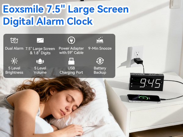 digital clock for bedroom