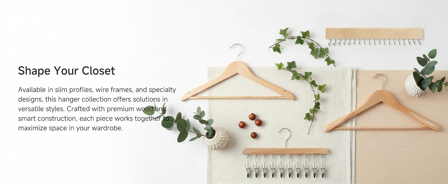 StorageWorks Wooden Hangers