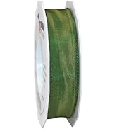 Morex Ribbon French Wired Lyon Ribbon, 1-Inch by 27-Yard Spool, Moss (46425/25-355)