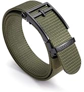 SKiporty Men's Ratchet Tactical Belt, Nylon Web Work Belts with Automatic Slide Buckle,Durable Ad...