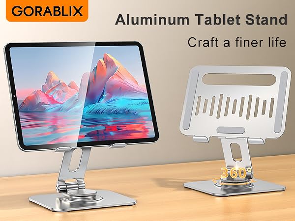 Gorablix Aluminum Tablet Stand, Craft a finer life
