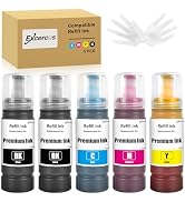 EXCERCUS Ink Refill Bottles Compatible for Ecotank ET-2760 ET-4760 ET-2750 ET-2720 ET-3760 ET-285...