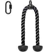 SELEWARE Triceps Rope with Non-Slip Soft Rubber Ends Home Gym Cable Attachment Workout Accessorie...