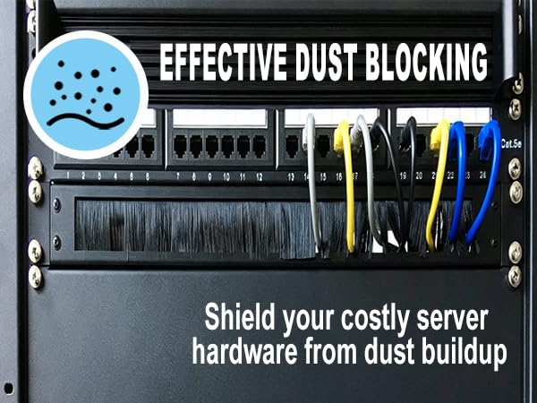 1U Brush Cable Management Panel