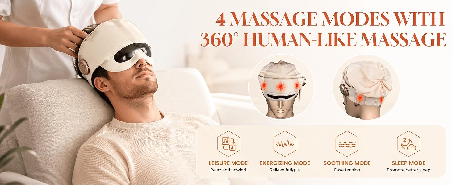4 massage modes and 5 air chambers mimic a real-person massage