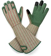 MSUPSAV Long Pruning Gardening Gloves,Thorn Proof Garden Yard Work Gauntlets Glove for Piching Ro...