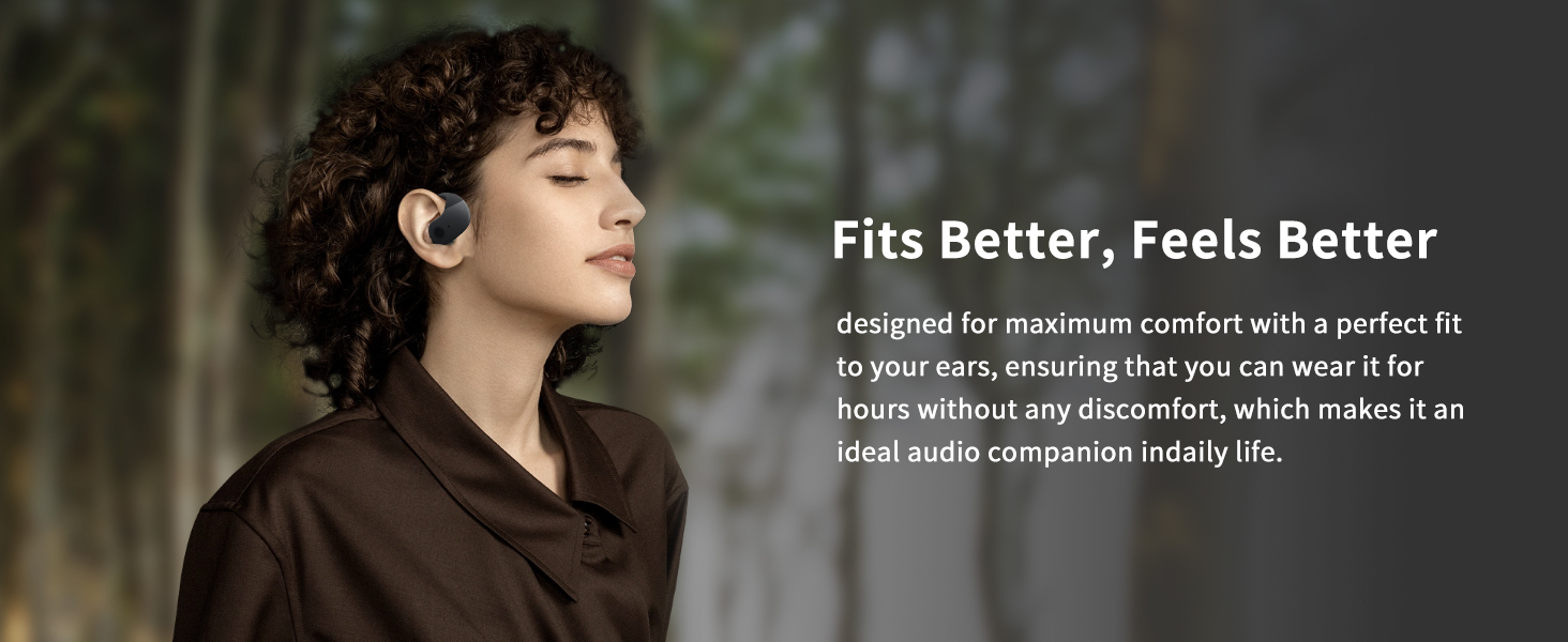 Ergonomics comfortable to wear, firmly fit, strenuous exercise will not drop Air conduction Earphone