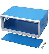 Zulkit Electronic Enclosures Blue Metal Enclosure Project Case DIY Box Junction Case Enclosure Pr...