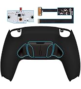 eXtremeRate Black Programmable Real Metal Buttons (RMB) Version RISE4 Remap Kit for PS5 Controlle...