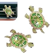 Hugwits 2 PCS Bling Sea Turtles Car Air Fresheners Vent Clips, Rhinestone Turtle Car Air Conditio...