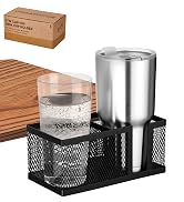 OrgaFocus Clip On Desk Cup Holder Clamp – No Spill Cup Holder for Table, Bed, Chair – Large Adjus...