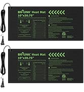 BN-LINK Durable Seedling Heat Mat Warm Hydroponic Heating Pad Waterproof 10" x 20.75" - 2 Pack fo...
