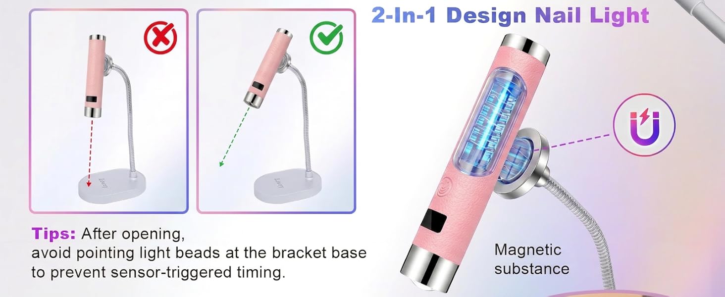 gooseneck uv lamp for gel x nails