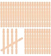 Healifty 200Pcs Sawtooth Wood Craft Sticks Natural Wooden Popsicle Sticks Jumbo Ice Cream Treat S...
