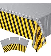 Blue Orchards Construction Table Covers (Pack of 3) - 54"x108" XL - Construction Party Decorations