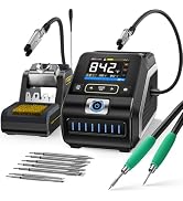 FNIRSI DWS-200 200W Precision Digital Soldering Station Kit, with 3 F210 & 6 F245 Soldering Iron ...