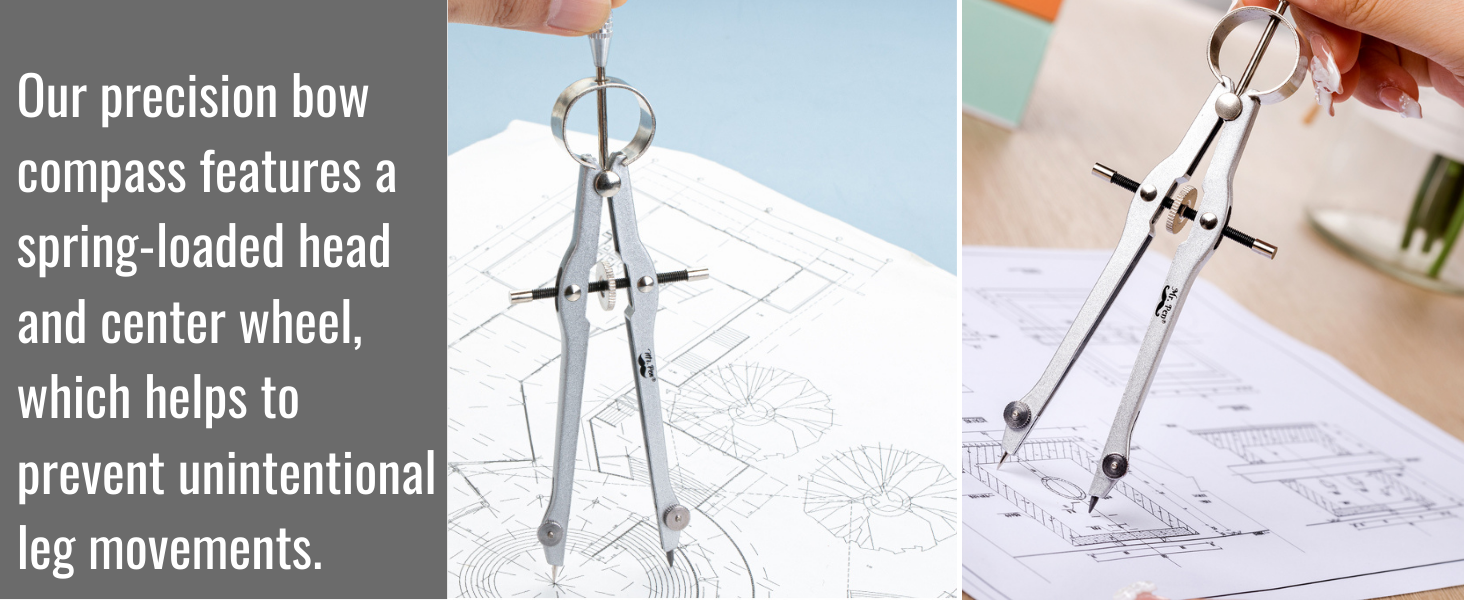 Mr. Pen- Metal Protractor and Metal Compass Set