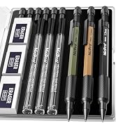 Nicpro 3 PCS 1.3 mm Mechanical Pencils Set with 36 Lead Refill, 3 Eraser - Weatherproof Metal Bar...