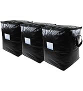 3 Pack 91L Storage Bags for Clothes, Moving Bags Heavy Duty Extra Large with Reinforced Handle, S...