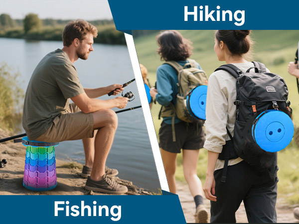 Portable Collapsible Stool Retractable Stool for Fishing, Hiking Tours
