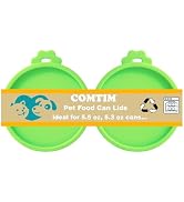 Comtim Cat Food Can Covers Lids for 5.5 oz Cans, 2 Pack Silicone Cat Food Can Lids for 5.5 oz 5.3...