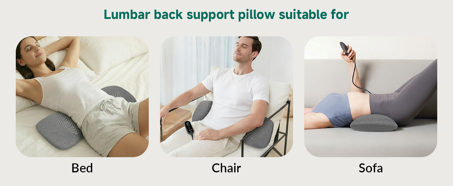 lumbar support back massage pillow