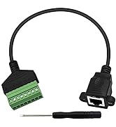 Poyiccot RJ45 Screw Terminal, RJ45 to 8Pin Screw Terminal Adaptor Connector, Ethernet Extender RJ...