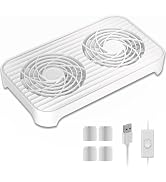 GSCOLER X4 Quiet USB Cooling Fan, High Speed Dual 140mm USB PC Fan, 1-Touch Switch & 2 USB Ports,...