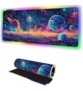 RGB Mousepad Led Mouse Pad Desk Mat I 31.5 x 11.8 Inch Large Mouse Pad I XL Oversized Big Mouse m...