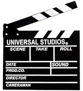 Movie Film Clap Board, 12"x11" Hollywood Clapper Board Wooden Film Movie Clapboard Accessory with...