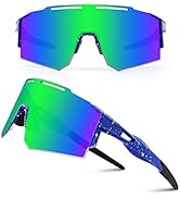 Ukoly Cycling Sunglasses for Men Women with 3 Interchangeable Lenses, Polarized Sports Sunglasses...