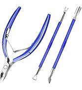 Cuticle Trimmer Cuticle Remover with Cuticle Pusher, XUNXMAS Professional Stainless Steel Durable...