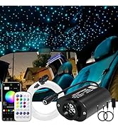 AKEPO Mini Size 6W Twinkle RGBW APP Control Fiber Optic Car Star Ceiling Lights, Music Activated ...