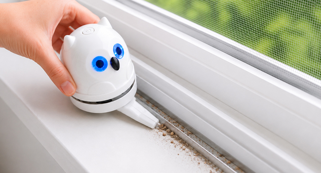 Tabletop mini owl vacuum