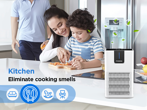 M05 home kitchen air cleaner remove kitchen smoke smells and fumes for fresh clean kitchen air