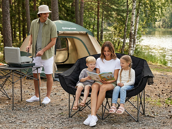 double camping chair
