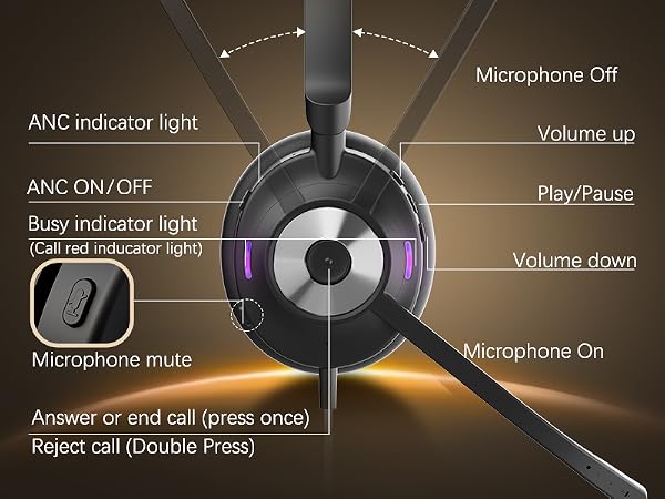 wireless headphones with mic