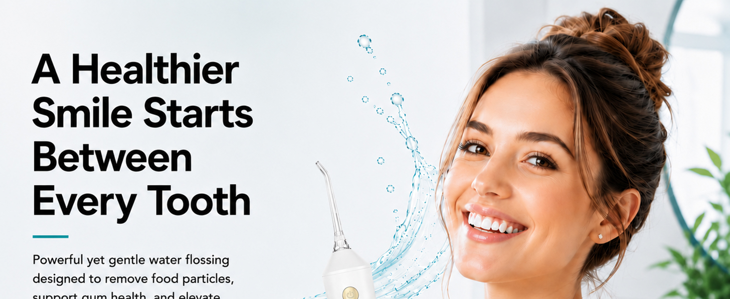 SimpliCare F5052 cordless water flosser for daily oral care and deep cleaning