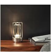 Portable Metal Table Lamp for Indoor/Outdoor ,Rechargeable Cordless LED Lamp, 3-Colour Infinitely...
