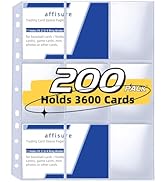 9 Pocket Card Sleeves ,Holds 3600 Cards ,Trading Card Binder Sleeves,High Quality Thickened,Card ...