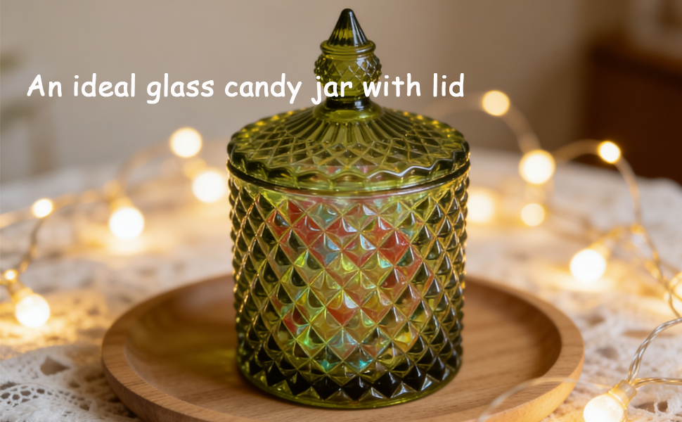 holiday candy dish jewelry jar apothecary jar cotton round holder cotton ball holder