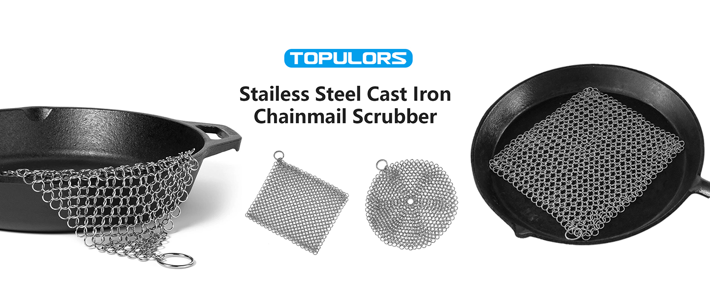 Cast iron skillet scrubber