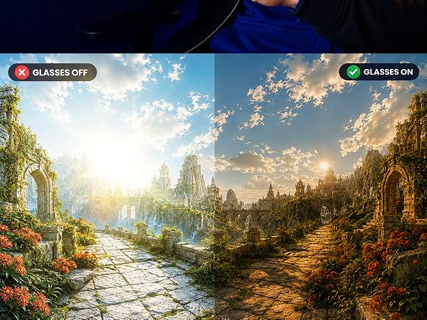 Reduce glare and protect eyes