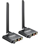 LiNKFOR 2.4Ghz Wireless Audio Transmitter Receiver, 50M/164Ft Long-Range Transmitter & Receiver w...