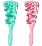 EKONAER 2 Pack Hair Detangling Brush for Easy Dtangler Curly Hair including Kinky Wavy Hair, Curl...