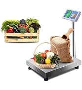 Safstar 660 LBS Weight Electronic Platform Scale, Computing Digital Floor Scale w/High-Definition...